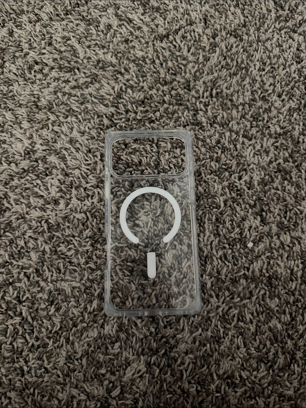 Clear MagSafe-Compatible Phone Case with White Ring